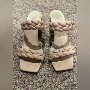 Dolce Vita Braided Strap Sandals in Nude